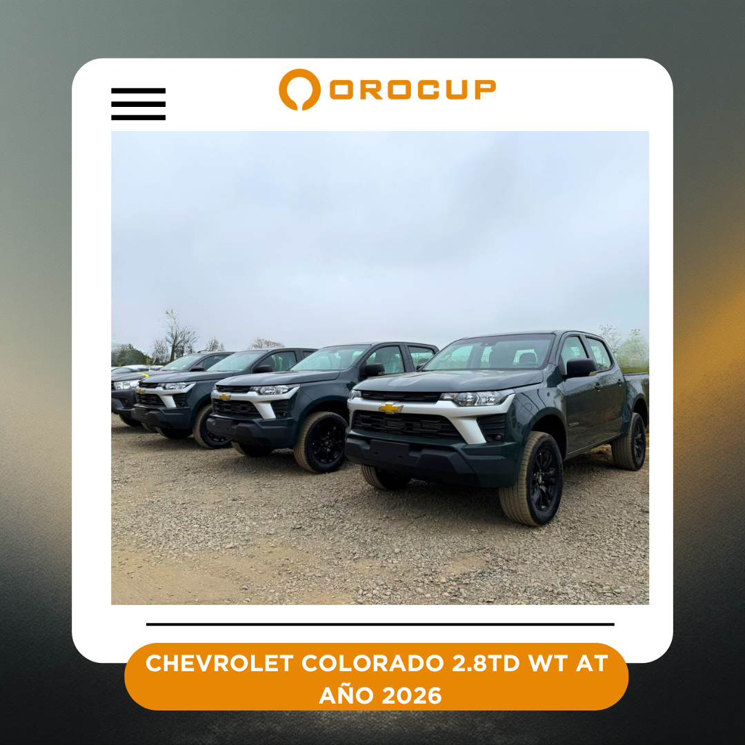 OROCUP incorpora nuevas camionetas Chevrolet Colorado 2.8TD WT AT 2026 a su flota en Rancagua